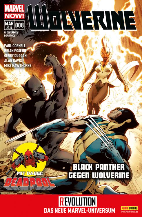 Wolverine und Deadpool Black Panther gegen Wolverine