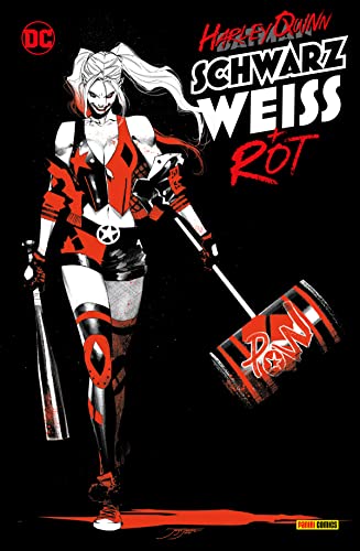 Harley Quinn - Schwarz, Weiss + Rot 
